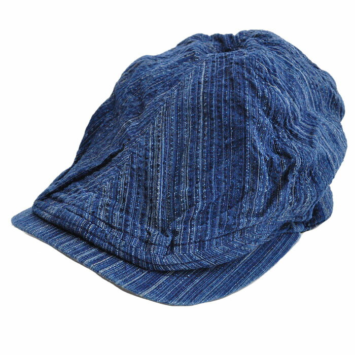 サムライジーンズ SAMURAI JEANS ハンチング 藍しじら織りハンチング 帽子 インディゴ フリーサイズ アメカジ