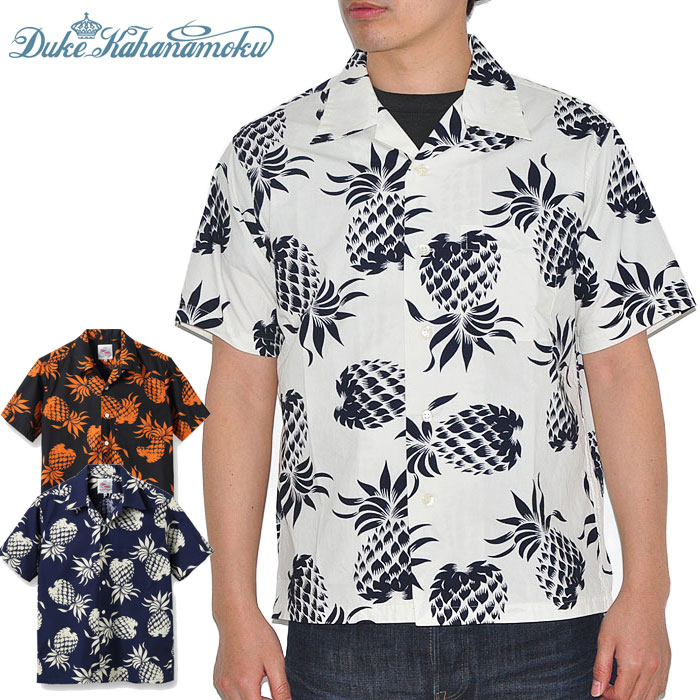 DUKE KAHANAMOKU ǥ塼ϥʥ⥯ ϥ DUKE'S PINEAPPLE COTTON OPEN SHIRT ѥʥåץ DK37811