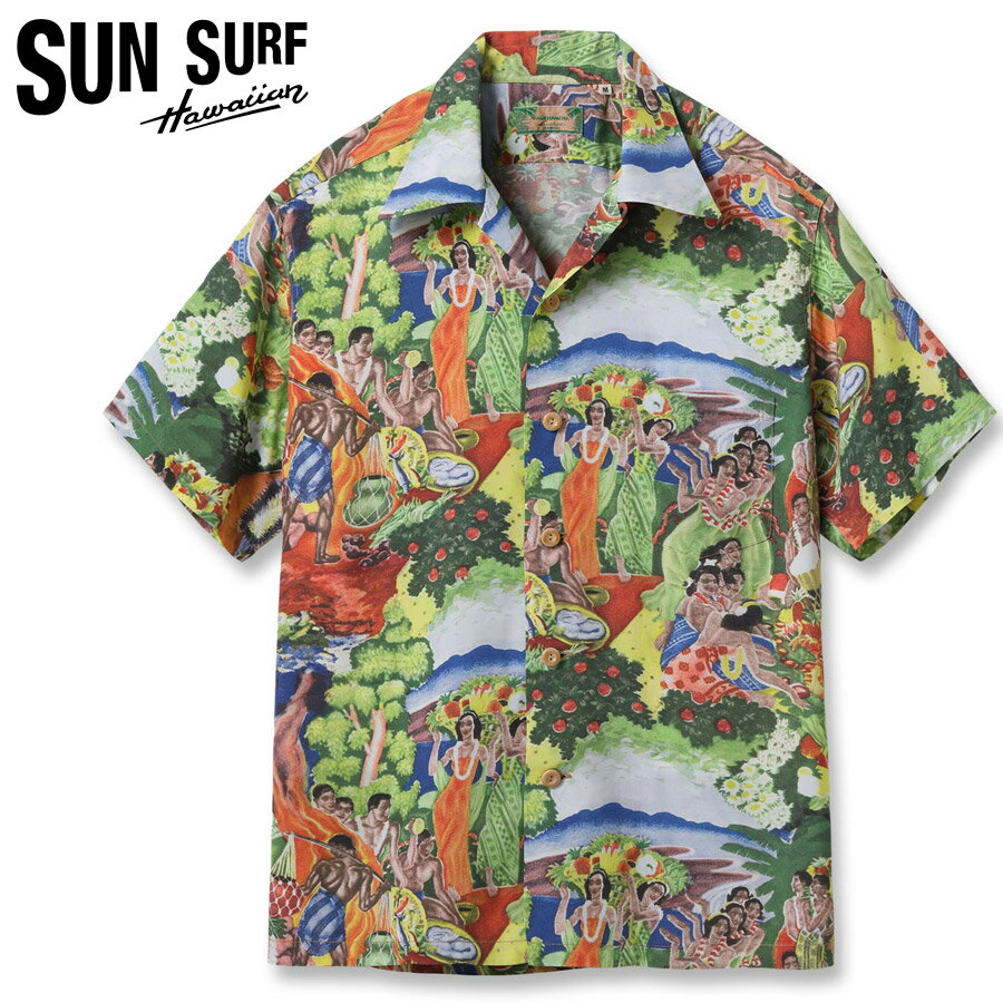 樂天商城 - SUN SURF サンサーフ アロハシャツ SS39678 SUN SURF SPECIAL EDITION “ORIGINAL MATSON MENU DESIGN by EUGENE SAVAGE” (SHORT SLEEVE)