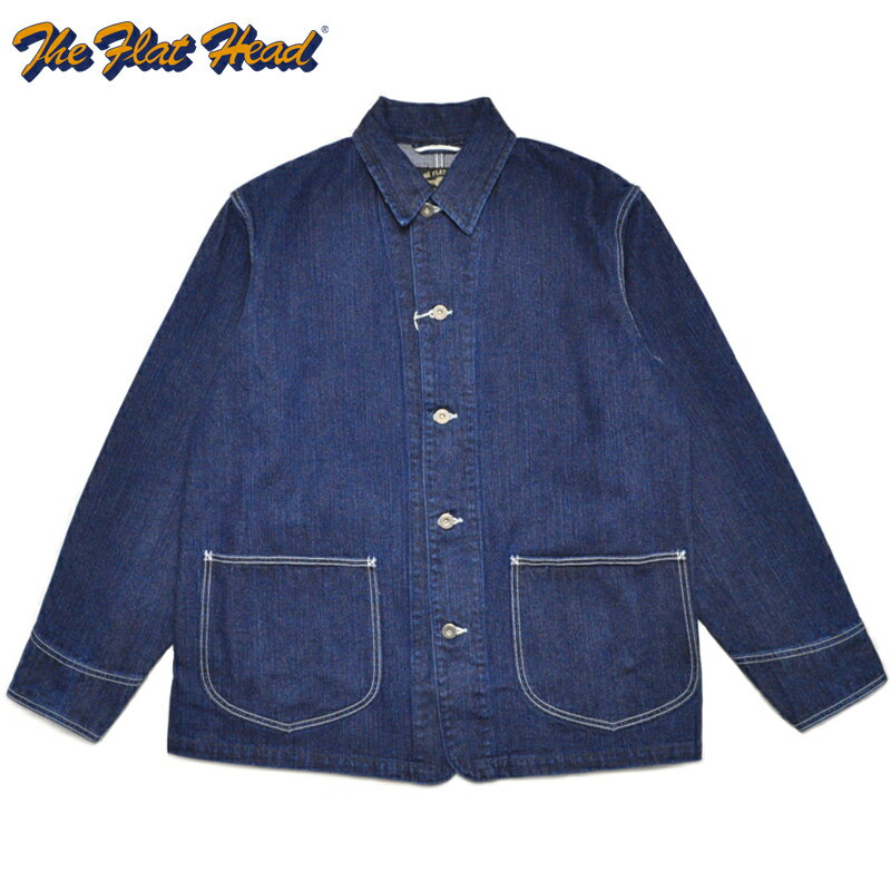 THE FLAT HEAD フラットヘッド ジャケット 12.5oz 左綾ジンバブエコットン デニムカバーオール フェード加工 FN-OJ-DC201F