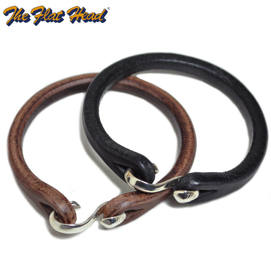 樂天商城 - THE FLAT HEAD フラットヘッド ブレスレット アクセサリー レザーブレスレット シングル FN-GLB-101