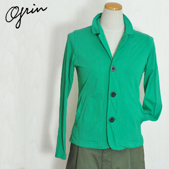 樂天商城 - grin グリン レディース ジャケット コットン天竺ジャケット 852C-30 緑 サイズ2 アウター カジュアル