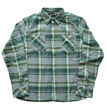 ARBOR アーバー ネルシャツ Baja Shirt 緑 M-L 長袖 チャックシャツ カジュアル