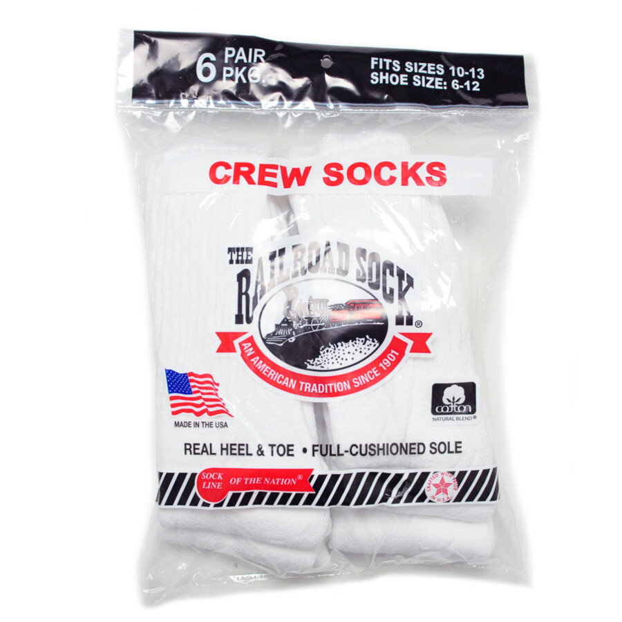 Rakuten - RAILROAD SOCK レイルロードソック 6Pair CREW SOCKS RS6072 靴下 6足セット 約24cm~29cm