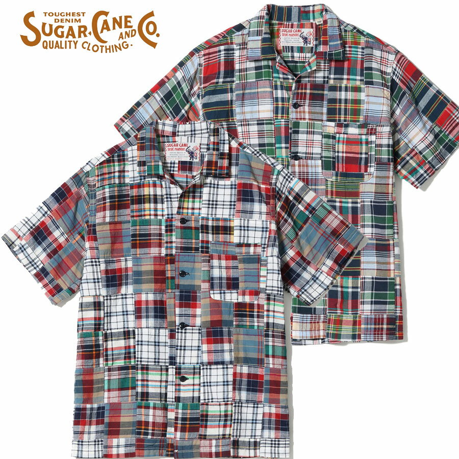 Rakuten - シュガーケーン SUGAR CANE シャツ SC39739 MADRAS CHECK PATCHWORK OPEN SHIRT マドラスチェック オープンシャツ