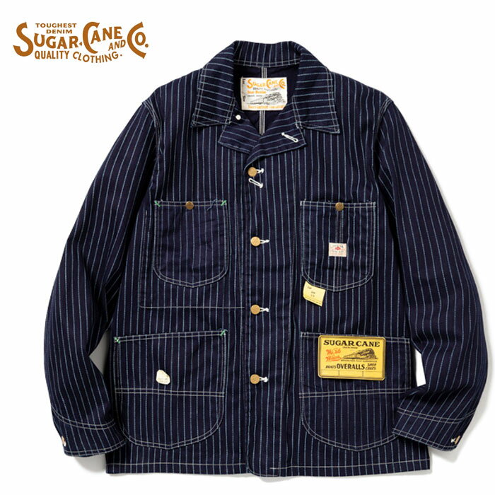 シュガーケーン SUGAR CANE ワークコート SC14372 9oz. WABASH STRIPE WORK COAT ジャケット メンズ アメカジ