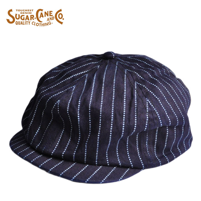 樂天商城 - SUGAR CANE シュガーケーン キャスケット SC02070 9oz. WABASH STRIPE APPLEJACK CAP アップルジャックキャップ 帽子