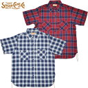 VK[P[ SUGAR CANE Vc SC39114 C/L SPEC DOBBY CHECK S/S WORK SHIRT  Y AJW