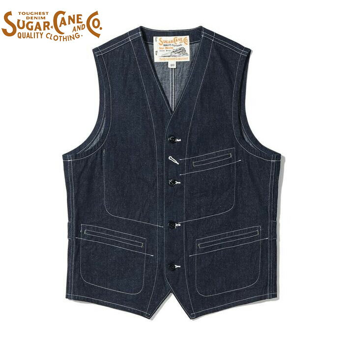 SUGAR CANE ���奬�������� SC15702 11oz. BLUE DENIM WORK VEST �ǥ˥����٥��� ���