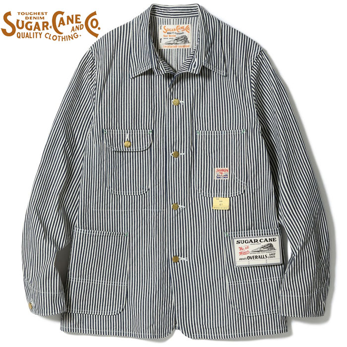 Coverall - SUGAR CANE シュガーケーン SC15656 11oz HICKORY STRIPE WORK COAT ワークコート ジャケット ヒッコリーストライプ