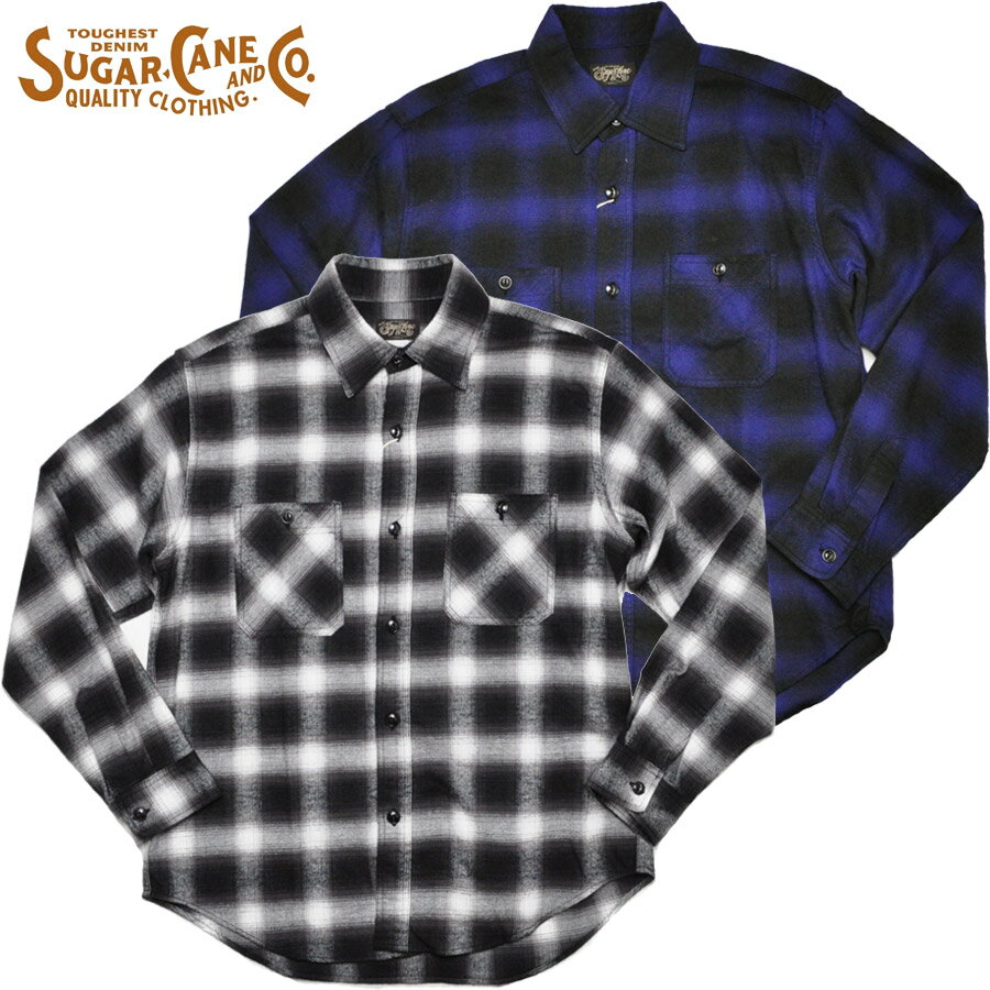 樂天商城 - シュガーケーン SUGAR CANE シャツ SC29723 COTTON OMBRE CHECK L/S WORK SHIRT