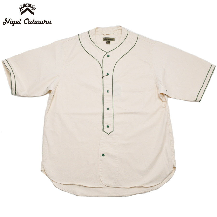 Rakuten - NIGEL CABOURN ナイジェルケーボン シャツ ベースボールシャツ ショートスリーブ - コットンツイル 80520011002 BASEBALL SHIRT S/S - COTTON TWILL