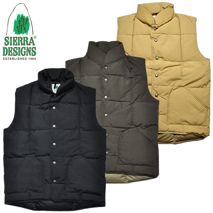 シエラデザイン ダウン メンズ SIERRA DESIGNS シエラデザイン ダウンベスト DOWN SIERRA VEST ダウンシエラベスト メンズ 7981