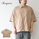 Iroquois イロコイ シャツ 50Sツイル ZIP UP シャツ ジップシャツ ベージュ トップス 381110