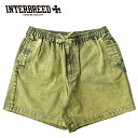 INTERBREED インターブリード ショーツ Chemical Washed Color Denim Shorts デニム オリーブ M-L IB19SS-40 ストリート