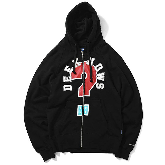 Lafayette ラファイエット パーカー DEEKNOWS? FULL ZIP HOODED SWEATSHIRT M-XL 黒 コラボ LA190506 ストリート