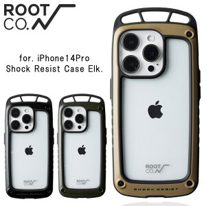 root co ルートコー iPhone14Pro Shock Resist Case Elk. for iPhone14 Pro ケース 耐衝撃 アウトドア ルートコー