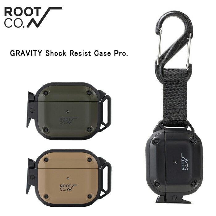 樂天商城 - ROOT CO. GRAVITY Shock Resist Case Pro. for AirPods (第4世代) エアポッズケーズ AirPodsケース カラビナ ルートコー アウトドア