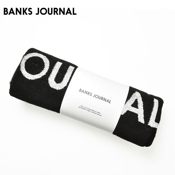 BANKS バンクス ビーチタオル LABEL TOWEL 黒 ロゴ AX0012 サーフ BANKS JOURNAL バンクスジャーナル