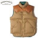 WAREHOUSE ウエアハウス ダウンベスト Lot 2199 ROCKY MOUNTAIN WAREHOUSE DOBBY TWILL DOWN VEST ロッキーマウンテン