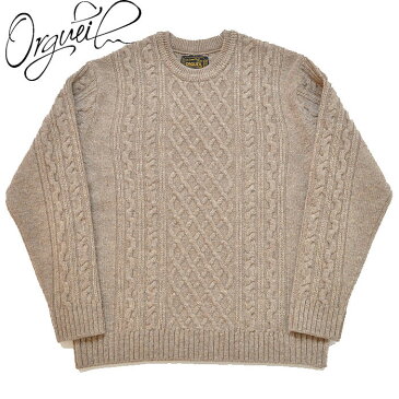 ORGUEIL オルゲイユ セーター Cable Knit メンズ ケーブルニット M-XL OR-4153