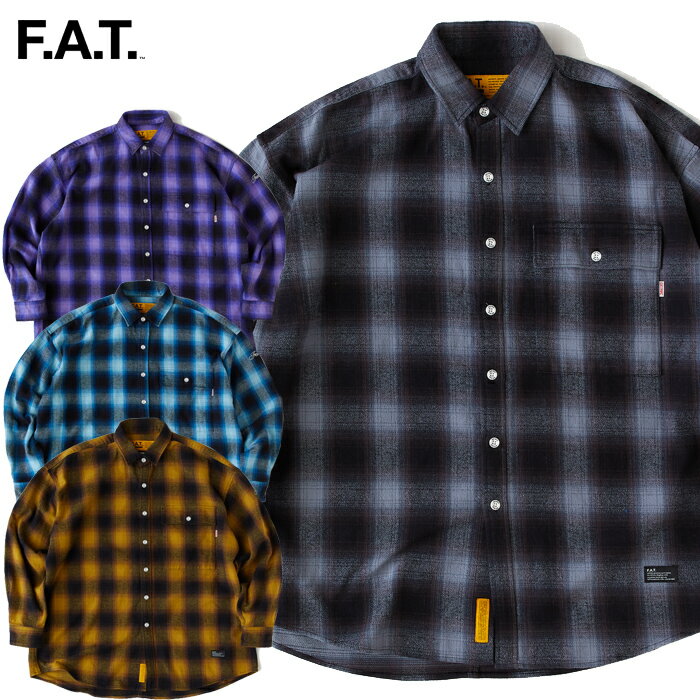 F.A.T. グレー/ブラック チェック 長袖シャツ 楽天市場】fat シャツ 長袖 チェックの通販