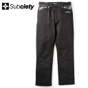 SUBCIETY サブサエティ パンツ WORK PANTS-PAISLEY- 104-01608 M-XL サブサエティー ストリート