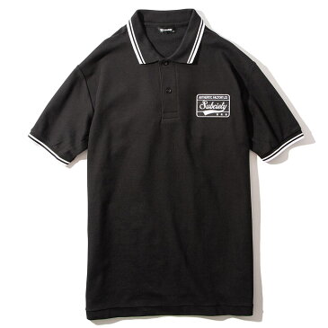 SUBCIETY サブサエティ ポロシャツ EMBLEM POLO SHIRT 黒 紺 L-XL 103-35553 サブサエティー ストリート