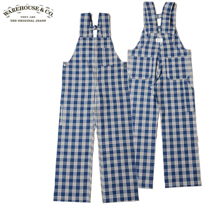WAREHOUSE ϥ С Lot 1228 1930'S INDIGO BLUE and WHITE CHECK OVERALL
