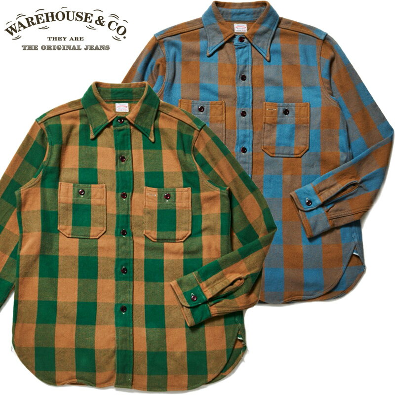 WAREHOUSE ウエアハウス ネルシャツ Lot 3104 FLANNEL SHIRTS A柄 ONE WASH メンズ チェック