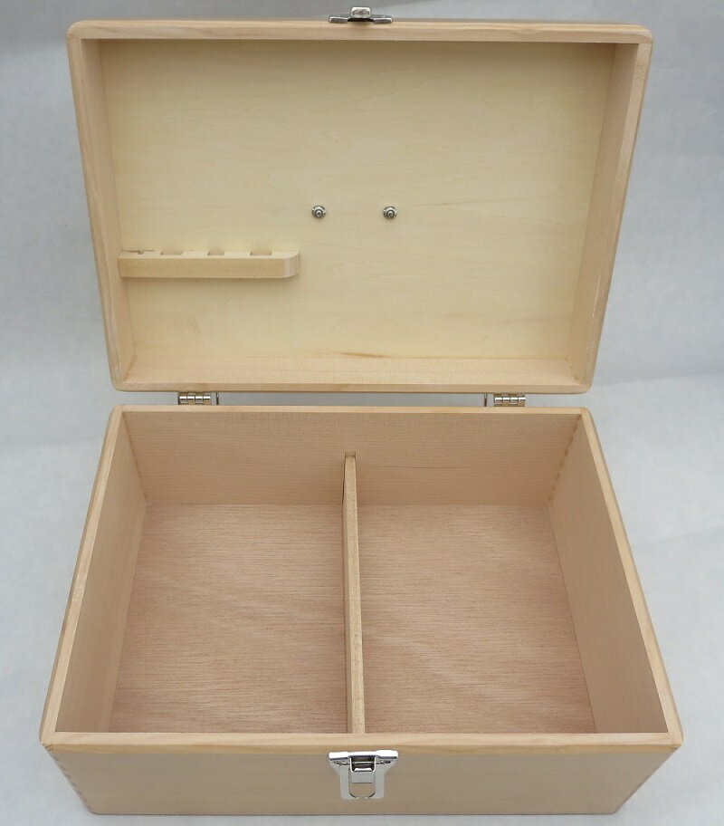 あられほぞ組加工 日本製 木製救急箱 280mm×200mm×140mm おしゃれ 薬箱