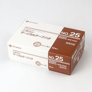 ニチバン不織布サージカルテープハダ25mm幅9m巻き12巻入り病院用医療用No.25