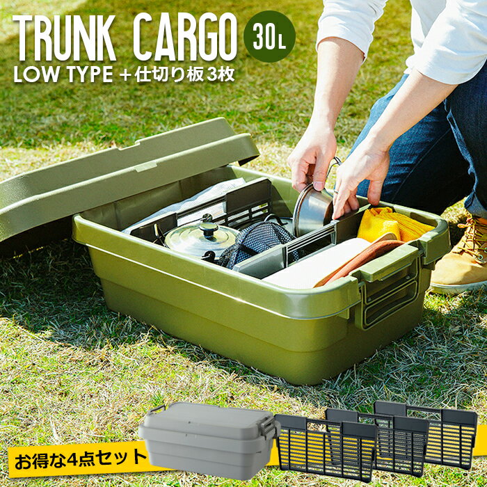 乐天商城 - トランクカーゴ 仕切り板3枚セット 収納 30L アウトドア ソロキャン 浅型 東谷 TC-50SL