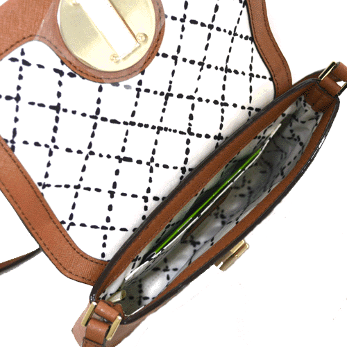 ケイトスペード バッグ katespade ケイトスペード レザー ターンロック 斜め掛け ショルダーバッグ ブラウン 2256【ブランド 新品 送料無料 誕生日 プレゼント 正規 人気 レディース 安心 保証 ギフト 10倍 OUTLET 包装 即日発送 代引無料 】