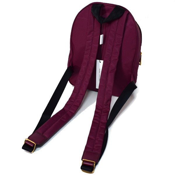 マークジェイコブス バッグ MARC JACOBS ナイロン レザー クロージャー DOUBLE Jロゴ バックパック リュックサック ショルダー バッグ バーガンディー M0013608 【ブランド 新品 送料無料 誕生日 記念日 お祝い プレゼント 正規 人気 レディース 安心 保証 ギフト 10倍】