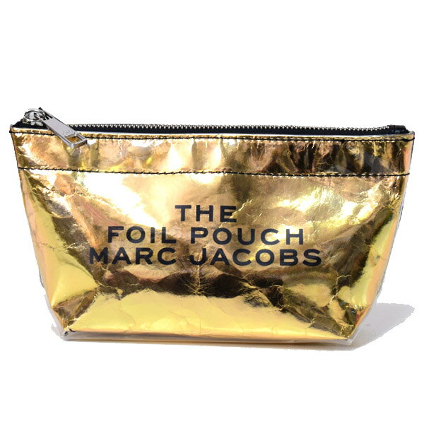 マークジェイコブス 小物 MARC JACOBS レザー プラスチック ホイル コスメティック 化粧ポーチ コスメポーチ ゴールド M0014855-710【ブランド 新品 送料無料 誕生日 記念日 お祝い プレゼント 正規 人気 レディース 安心 保証 包装 即日発送 代引無料】