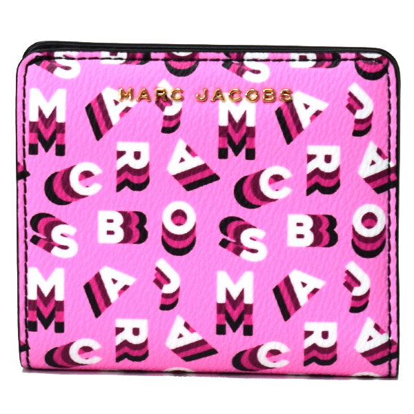 マークジェイコブス 財布（レディース） マークジェイコブス コンパクト財布 MARC JACOBS コーティングキャンバス レザー スクランブル ロゴ ミニ コンパクト財布 ペールピンクマルチ M0014430【ブランド 新品 送料無料 正規 誕生日 記念日 プレゼント 人気 安心 保証 ギフト 10倍 OUTLET 包装 即日発送 代引無料】