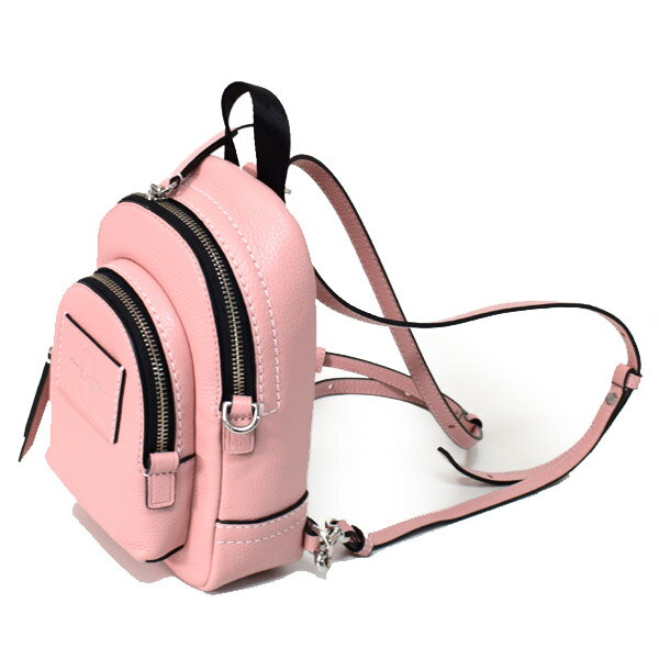 マークジェイコブス バッグ MARC JACOBS カウレザー DOUBLE J ロゴ 型押し ダブルジップ ミニ 3way ショルダーバッグ バックパック リュックサック ローズ M0014005【ブランド 新品 送料無料 プレゼント 正規 人気 レディース 安心 保証 ギフト 10倍】