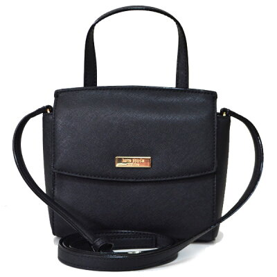 ケイトスペード バッグ katespade コーティングレザー クロスボディー 斜めがけ フラップミニショルダー ハンドバッグ ブラック 4666【ブランド 新品 送料無料 誕生日 プレゼント 正規 人気 レディース 安心 保証 ギフト OUTLET 包装 即日発送 代引無料 】