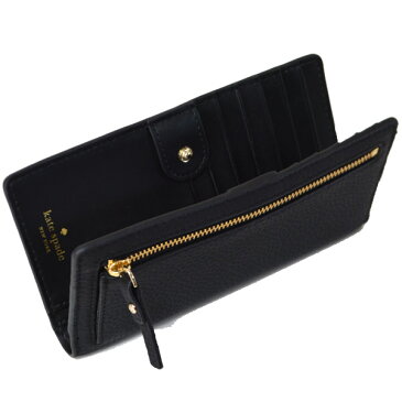 ケイトスペード 財布 katespade レザー 花柄 フラワー アップリケ 二つ折り長財布 ブラックマルチ 4990【ブランド 新品 送料無料 誕生日 プレゼント 正規 人気 レディース 安心 保証 包装 即日発送 代引無料 】