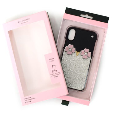 ケイトスペード 小物 katespade ペンギン アップリケ パール ラメ iPhoneX/Xs（iPhone10/10s）専用 ケース ブラック WIRU1214【ブランド 新品 送料無料 誕生日 記念日 お祝い プレゼント 正規 人気 レディース 安心 保証 ギフト 10倍 OUTLET 包装 即日発送 代引無料】