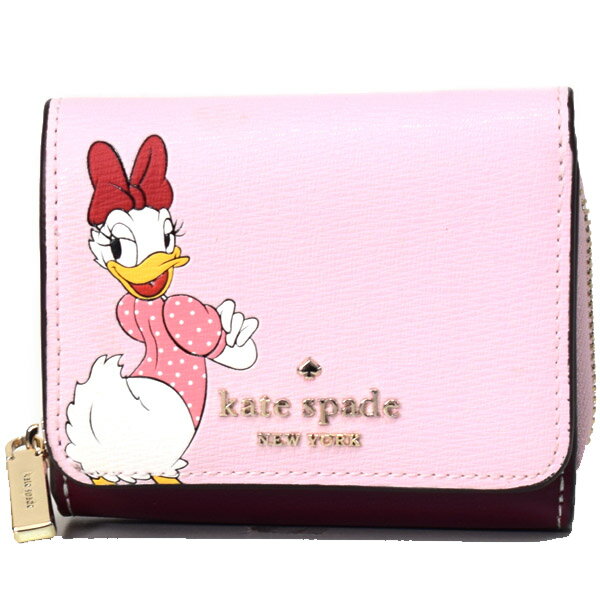 ケイトスペード 財布 katespade PVC ディズニー コラボ デイジーダック ドナルドダック　ミニーマウス ミッキーマウス トライフォールド ウォレット 三つ折り コンパクト 財布 マルチ WLR00438【ブランド 新品 送料無料 正規 人気 10倍 OUTLET 即日発送 代引無料】