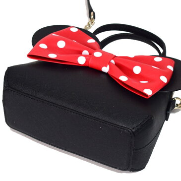 ケイトスペード バッグ katespade サフィアーノレザー ディズニー ミニーマウス コラボ ミニ メイジー チェーン 斜めがけ ショルダー バッグ ブラック WKRU6606 【ブランド 新品 送料無料 正規 レディース 安心 保証 ギフト 10倍 OUTLET 包装 即日発送 代引無料 】