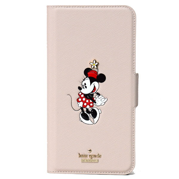 ケイトスペード iphoneケース katespade ミニーマウス クロスハッチレザー ディズニー コラボ ミニーちゃん フォリオ iPhoneXS MAX（iPhone10S MAX） 専用 手帳型 スマホケース ピンクマルチ 8ARU6223【ブランド 新品 送料無料 正規 人気 安心 保証 ギフト OUTLET 即日発送】