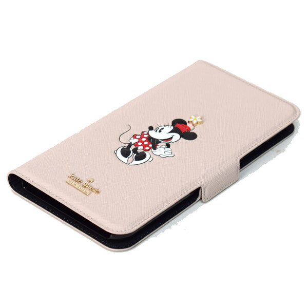 ケイトスペード iphoneケース katespade ミニーマウス クロスハッチレザー ディズニー コラボ ミニーちゃん フォリオ iPhoneXS MAX（iPhone10S MAX） 専用 手帳型 スマホケース ピンクマルチ 8ARU6223【ブランド 新品 送料無料 正規 人気 安心 保証 ギフト OUTLET 即日発送】