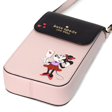 ケイトスペード バッグ katespade PVC レザー ディズニー コラボ ミニーマウス ラメ グリッター ノース サウス フォン iPhone ケース ポーチ クロスボディ 斜めがけ ショルダーバッグ ペールベラムマルチ WIR00015【ブランド 新品 送料無料 即日発送 代引無料】