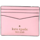 ケイトスペード カードケース katespade サフィアーノレザー ステイシー ロゴ スモール スリム カードホルダー 名刺入れ 定期入れ パスケース ライトクレープ WLR00129【ブランド 新品 送料無料 正規 保証 10倍 OUTLET 即日発送 代引無料】