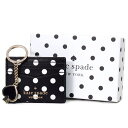 ケイトスペード カードケース katespade PVC チャーミング ドット カードホルダー カードケース キーフォブ キーホルダー 専用BOX付 2点セット...