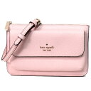 ケイトスペード バッグ katespade レザー レイラ ロゴ フラップ クロスボディ 斜めがけ 2WAY ウォレット クラッチ ショルダーバッグ ローズスモ...