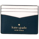 ケイト・スペード ニューヨーク ケイトスペード カードケース katespade サフィアーノレザー ステイシー カラーブロック スモール スリム 名刺入れ 定期入れ パスケース ピーコックサファイア WLR00125【ブランド 新品 送料無料 正規 保証 10倍 OUTLET アウトレット 誕生日 ギフト プレゼント】